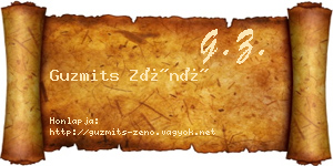 Guzmits Zénó névjegykártya
